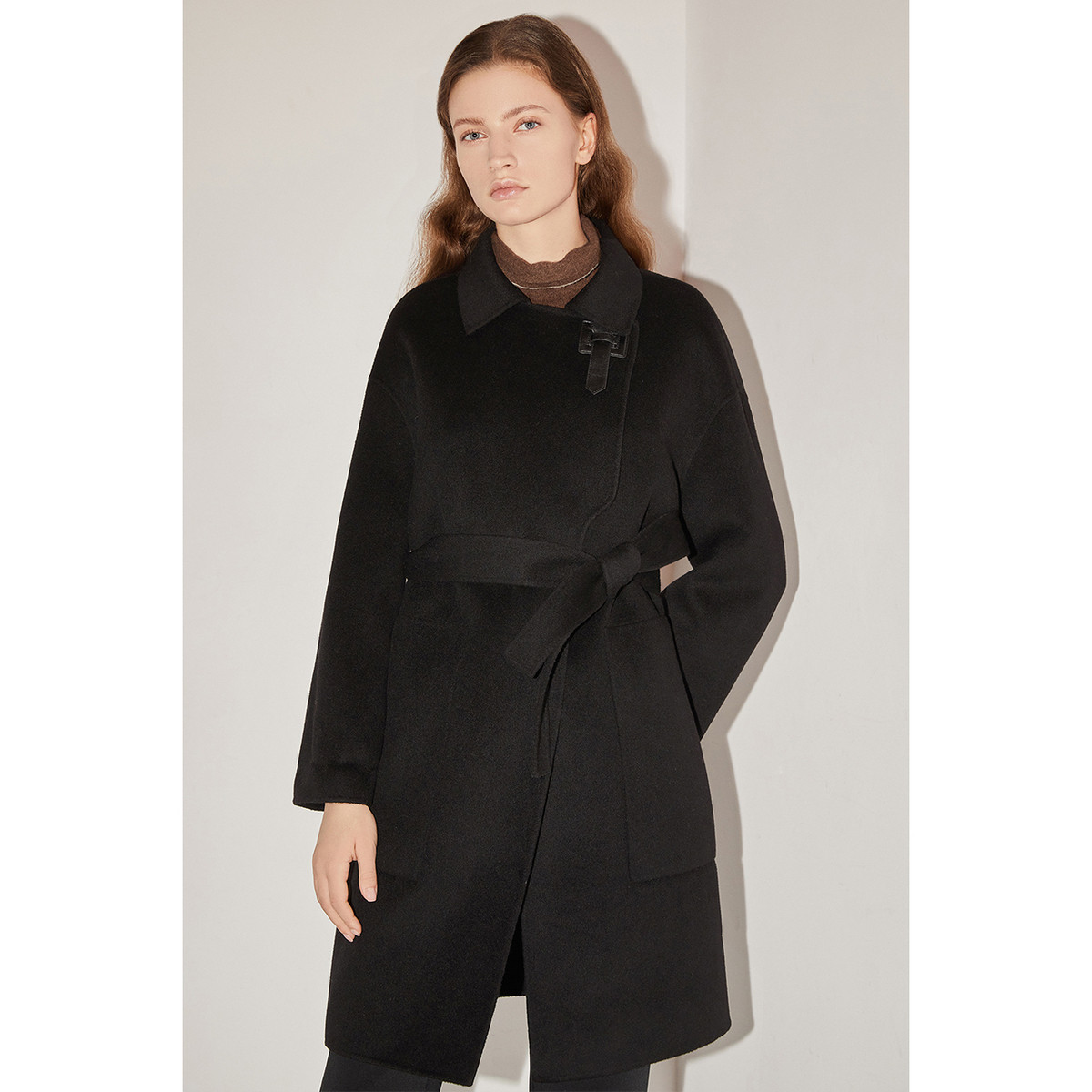 [高支羊毛]恩裳cover冬季品质感通勤羊毛大衣