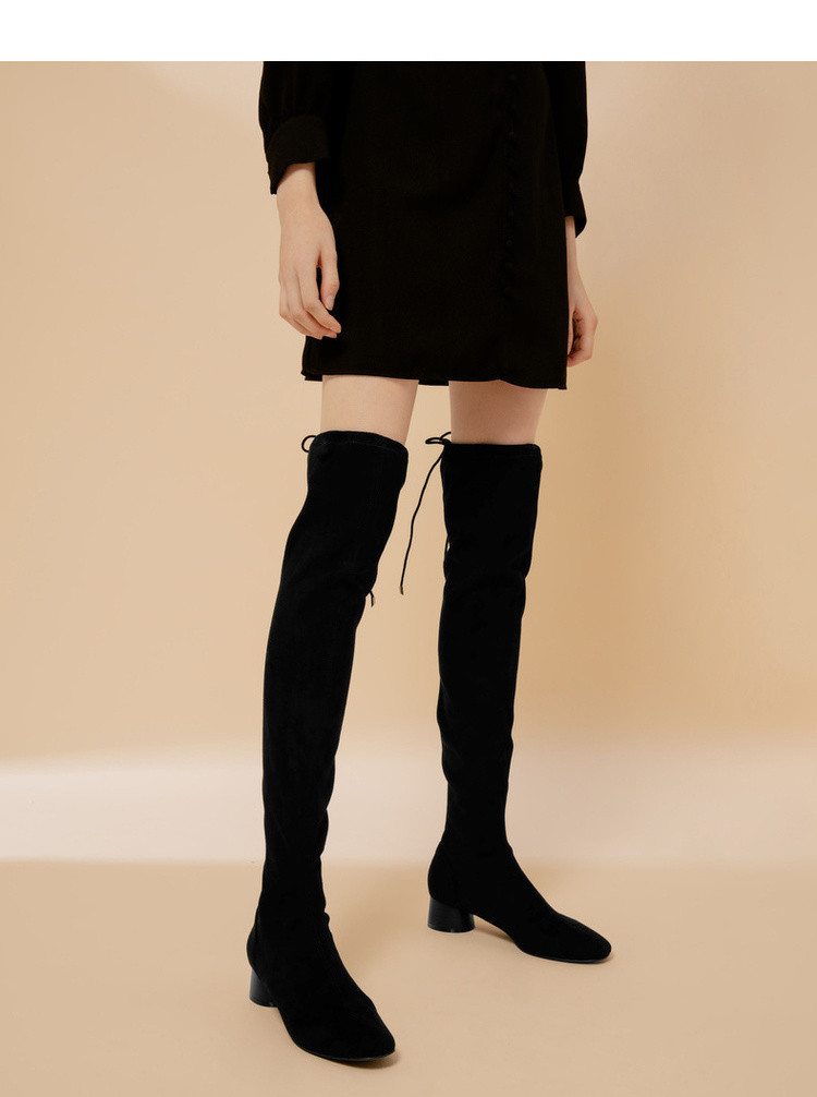 pedropedro女士简约后系带长筒过膝靴pw1-16050017-taupe_唯品会