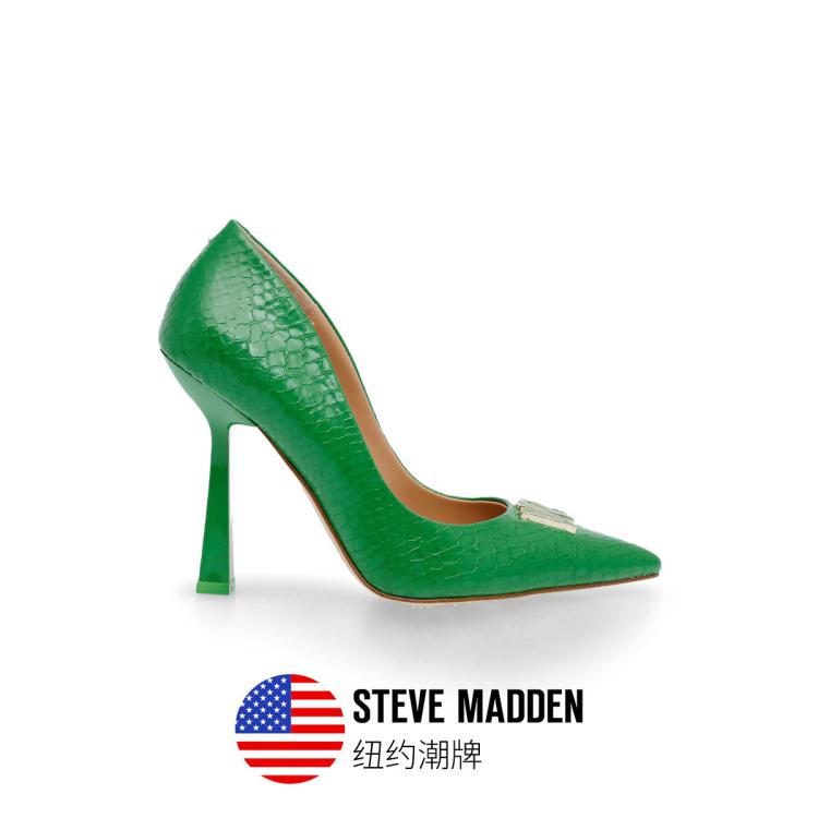 Steve Madden 思美登女鞋春夏季气质浅口尖头细跟高跟鞋 Prisco In Green