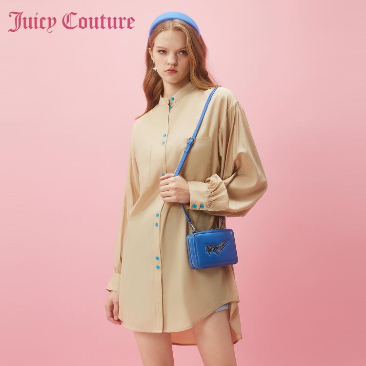 Juicy Couture 橘滋【2024春夏】蒙蒙迷雾logo纽扣宽松阔版女式衬衫 In Gold