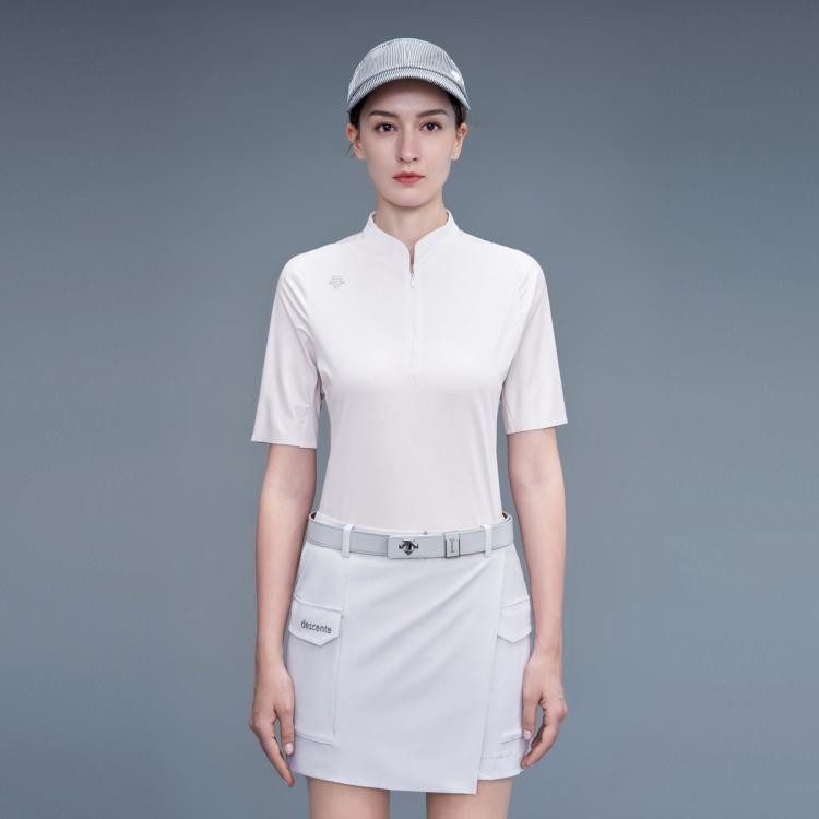 Descente 迪桑特golf高尔夫 Golf系列 女子短袖polo衫 In White