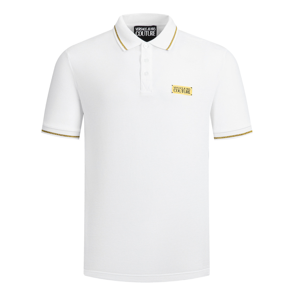 VERSACE JEANS COUTURE 2026年新品 范思哲男式休闲商务带标翻领POLO衫