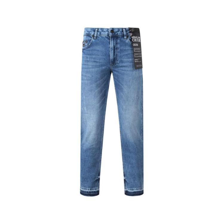 Versace Jeans Couture 男士复古修身款棉质牛仔裤长裤 73gab541 Cdw28 In Blue