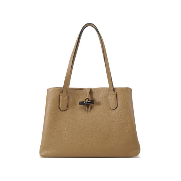 Longchamp 女士roseau Essential竹节包托特包手提单肩包 In Brown