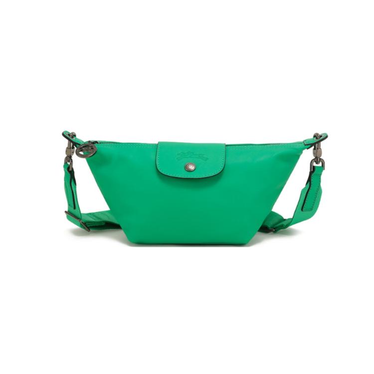 Longchamp 女士le Pliage Xtra系列迷你单肩斜挎包饺子包 In Green