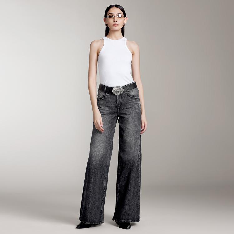 MISS SIXTY Miss Sixty 进口棉系列 2024秋款牛仔裤女复古宽松阔腿长裤