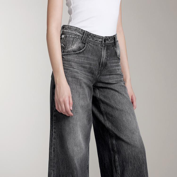 MISS SIXTY Miss Sixty 进口棉系列 2024秋款牛仔裤女复古宽松阔腿长裤