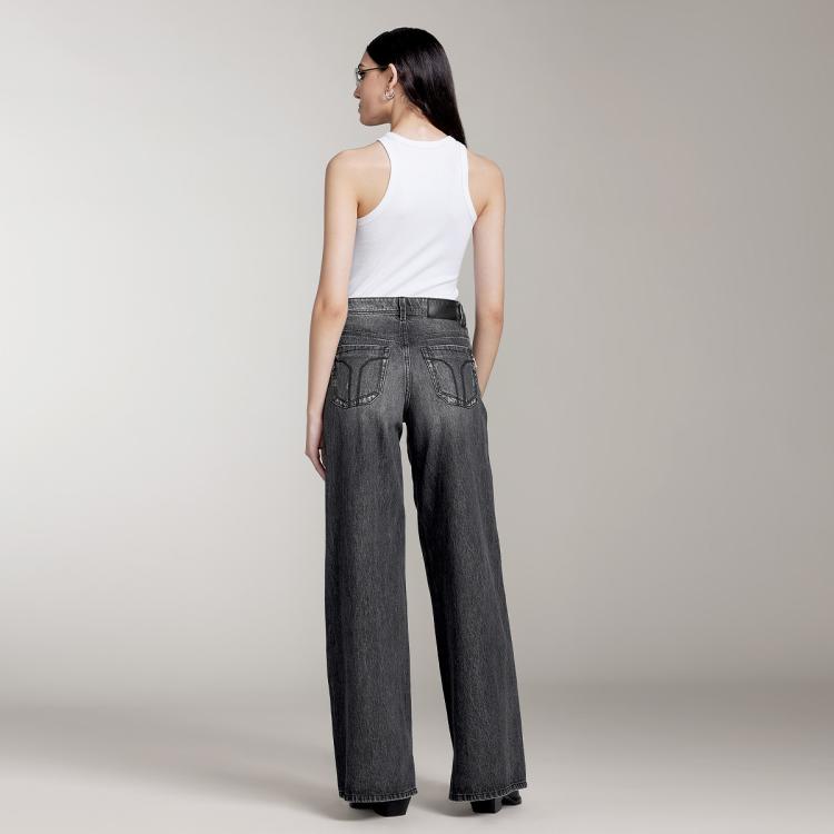 MISS SIXTY Miss Sixty 进口棉系列 2024秋款牛仔裤女复古宽松阔腿长裤