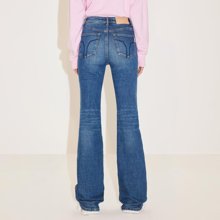 MISS SIXTY Miss Sixty 进口棉系列 2024春款牛仔裤女复古丹宁风微喇显瘦百搭休闲风