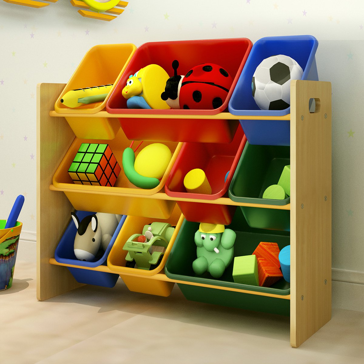 溢彩年华 出口同款益智玩具架收纳储物架