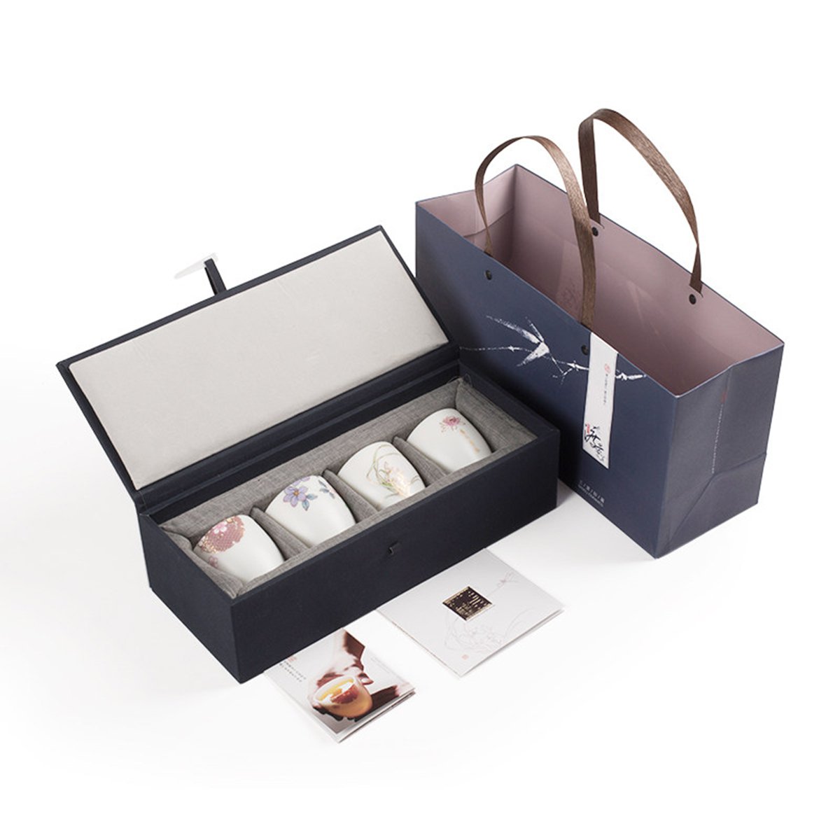 高岭土玉瓷个人单杯白瓷品茗杯景德镇主人茶盏陶瓷茶杯功夫茶具