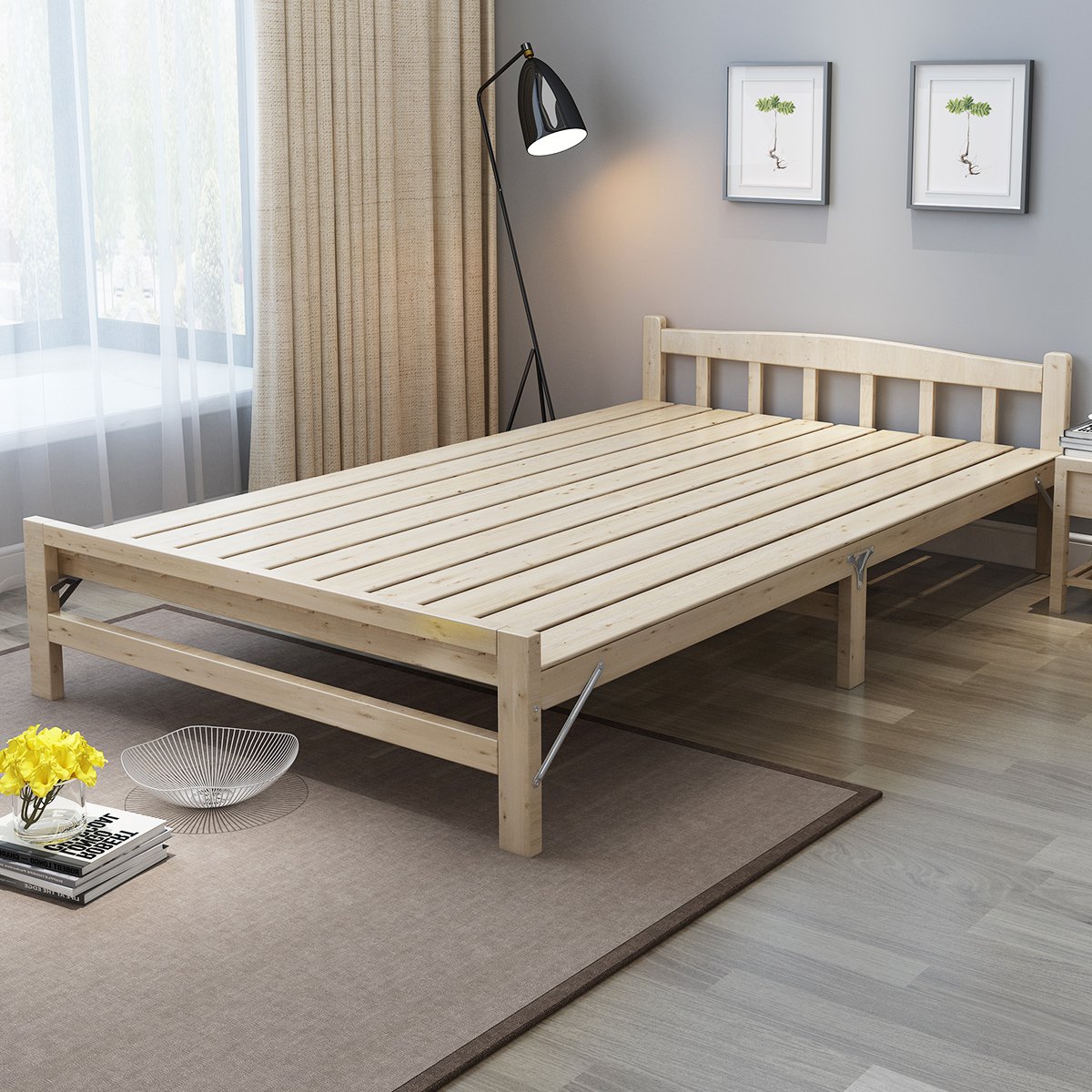 6米 0.8米 0.9米 1米1.2米经济型家用木板床简易床儿童床