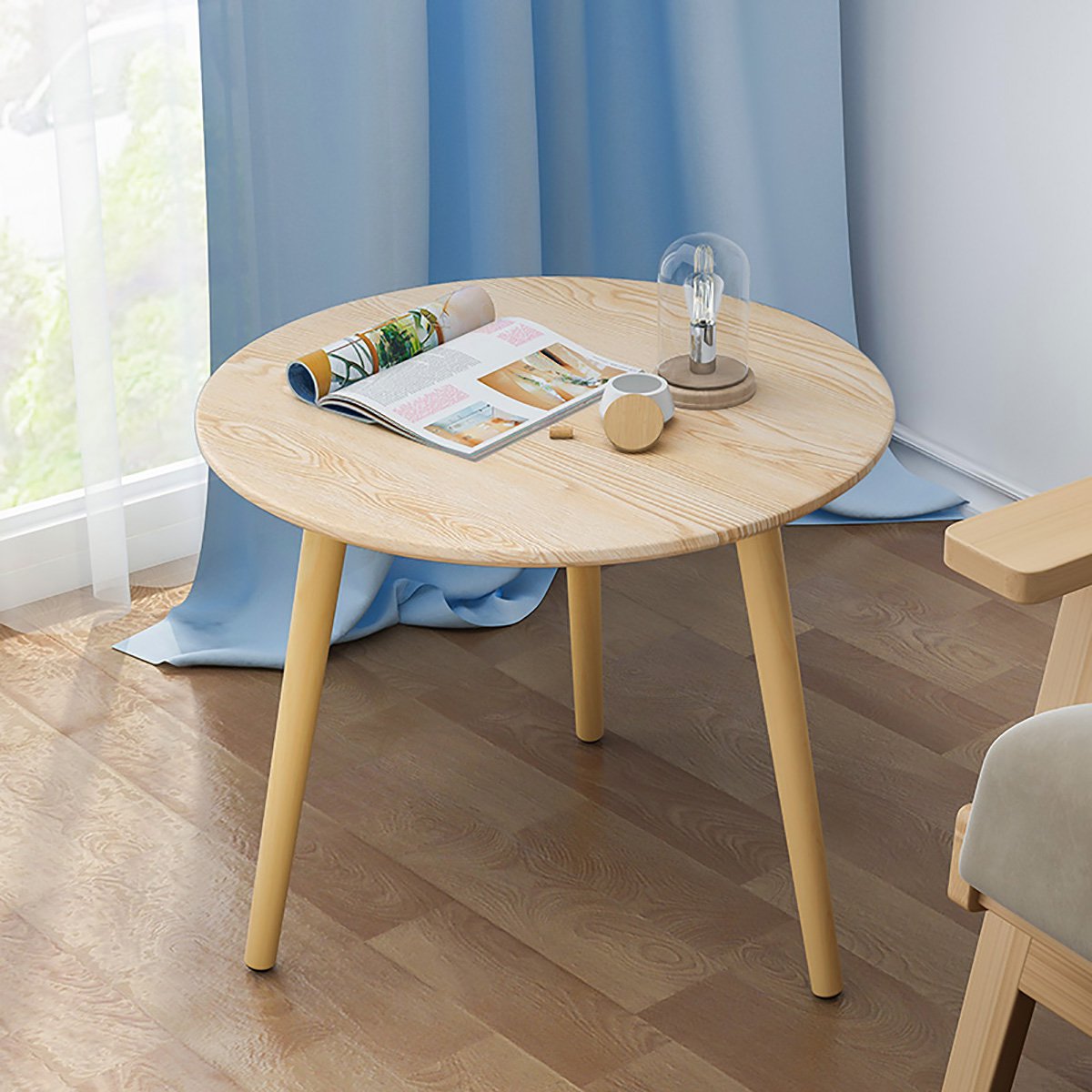 实木脚边桌茶几简约客厅角几小茶几方几北欧边角几电话桌圆桌子