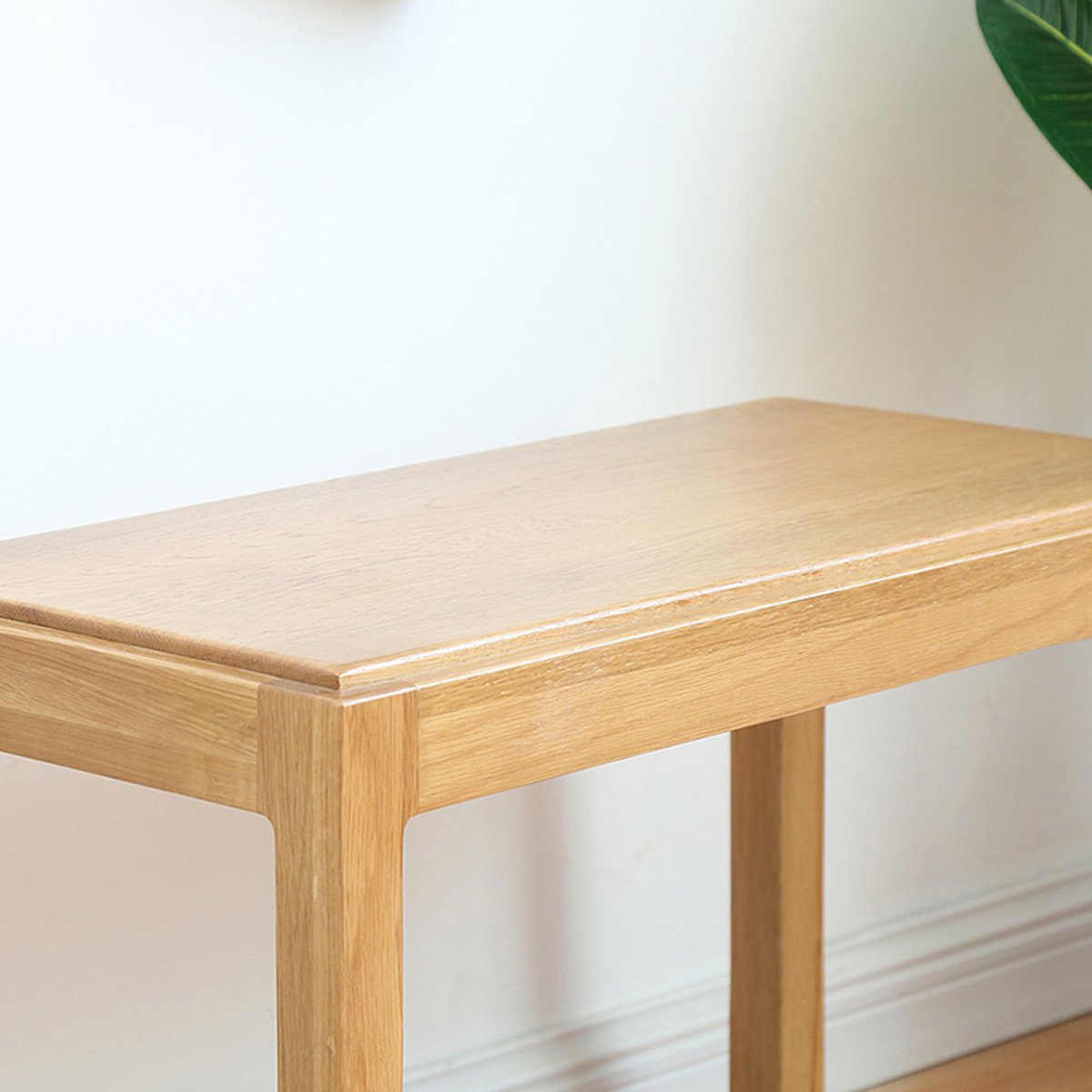 小才子 现代简约进门穿鞋凳北欧玄关门口日式白橡木方形凳子