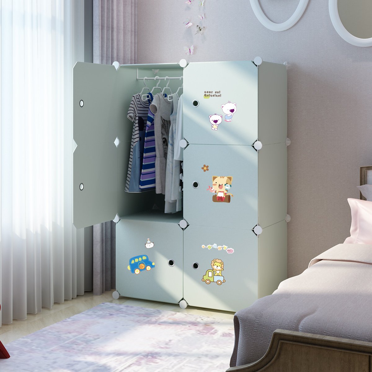 【终身质保 免费换新】儿童衣柜卡通经济型简约现代男孩婴儿小女孩