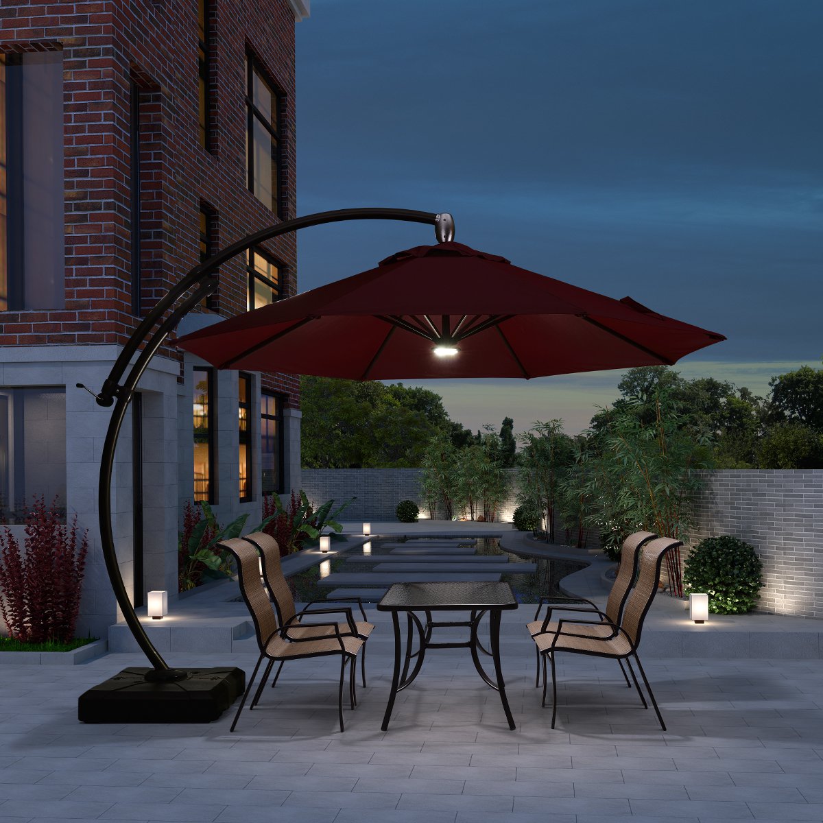 户外遮阳伞罗马伞别墅庭院休闲伞室外景区花园露台大太阳伞