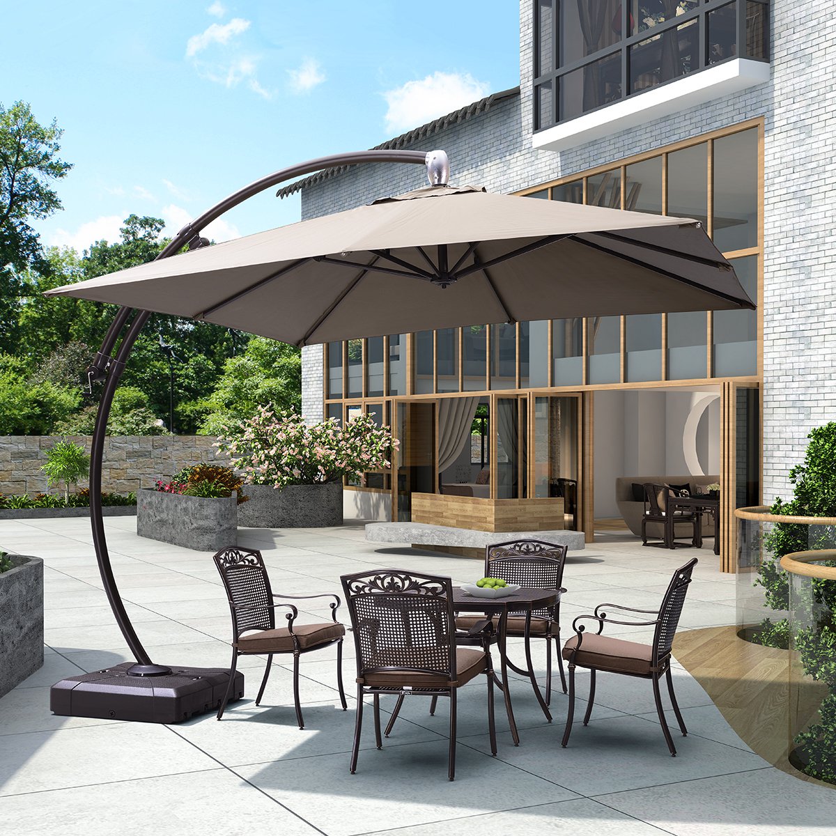 户外遮阳伞罗马伞别墅庭院休闲伞室外景区花园露台大太阳伞