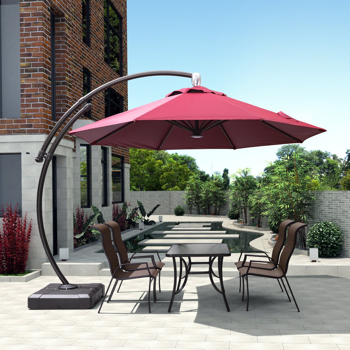 户外遮阳伞罗马伞别墅庭院休闲伞室外景区花园露台大太阳伞