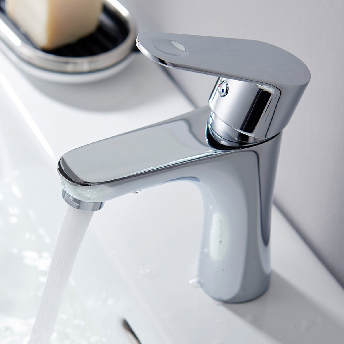 铜单孔台盆龙头卫浴面盆洗手脸盆冷热水龙头下水管下水器冷热角阀套餐