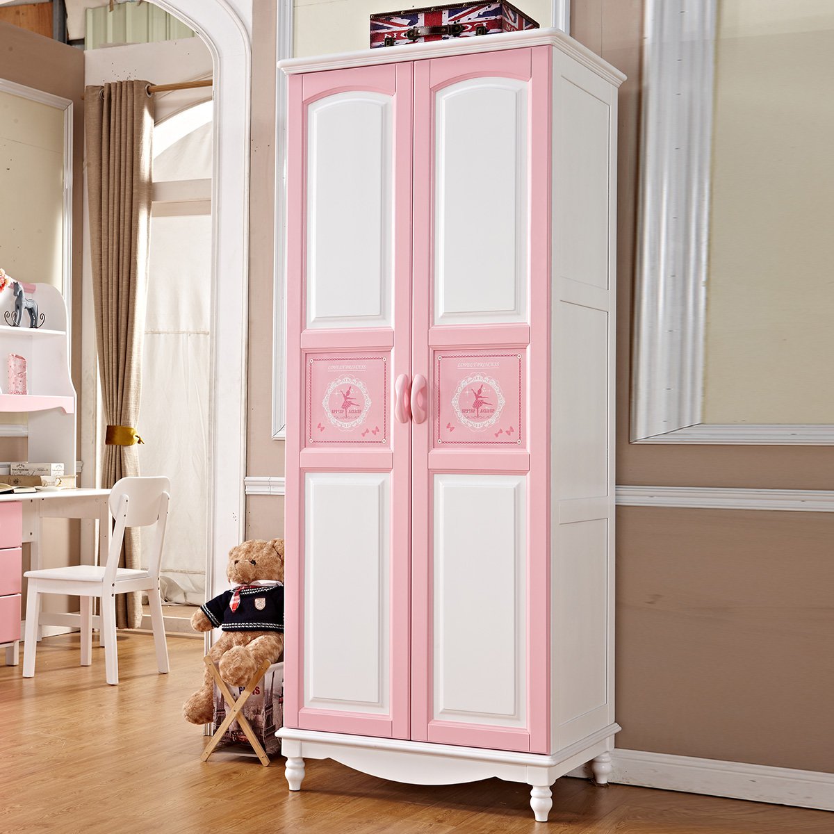 儿童床女孩实木公主床单人床成人简约现代小孩全实木儿童房家具