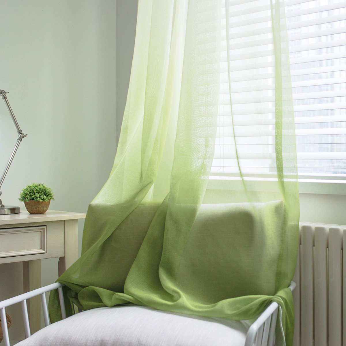 晨曦3x2.7m两片客厅飘窗卧室成品窗纱