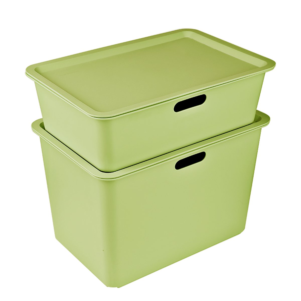 茶花大小号塑料桌面文件玩具收纳盒组合装储物盒零食有盖整理箱收纳箱