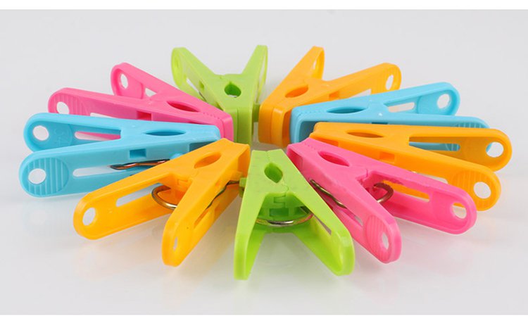 茶花40只小夹子塑料晾衣夹防风晒衣夹衣服夹被子袜子夹(20只/袋*2袋)