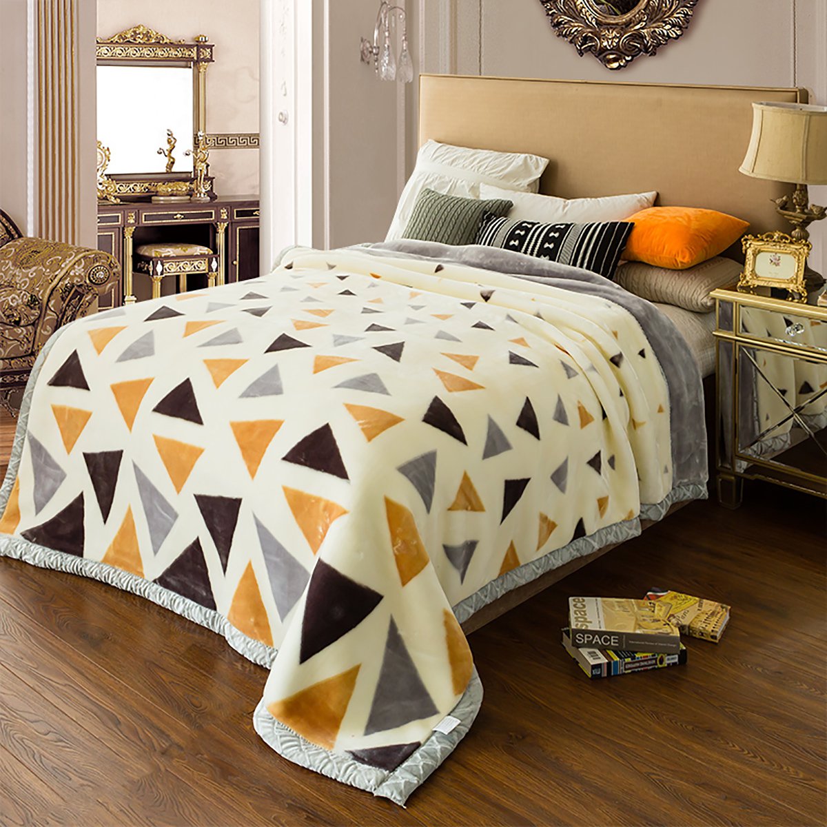 拉舍尔毛毯12斤加厚双层珊瑚绒盖毯10斤保暖冬季学生宿舍单人双人法莱