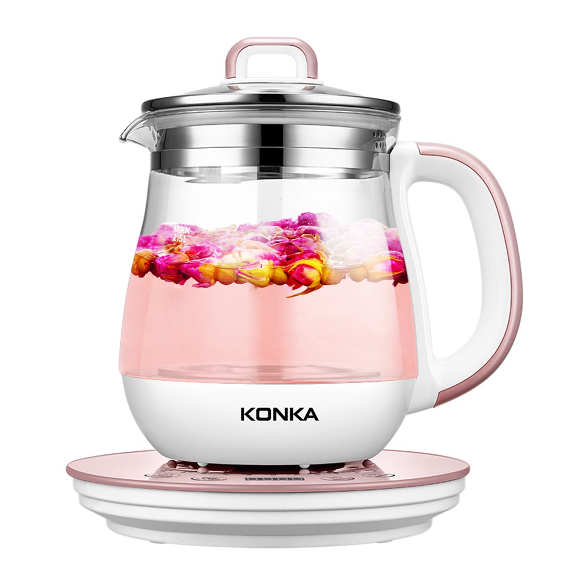 康佳konka 养生壶全自动加厚玻璃多功能电热烧水壶花茶壶煮茶器