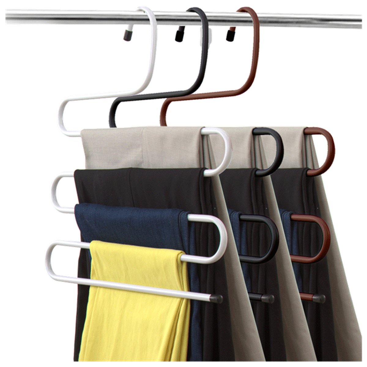多功能魔术裤架 毛巾丝巾领带架 金属裤撑 多层衣挂 s型衣架