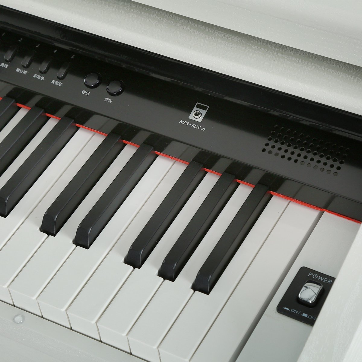 美德威mp-156白智能数码电钢琴88键重锤电子钢琴儿童成人