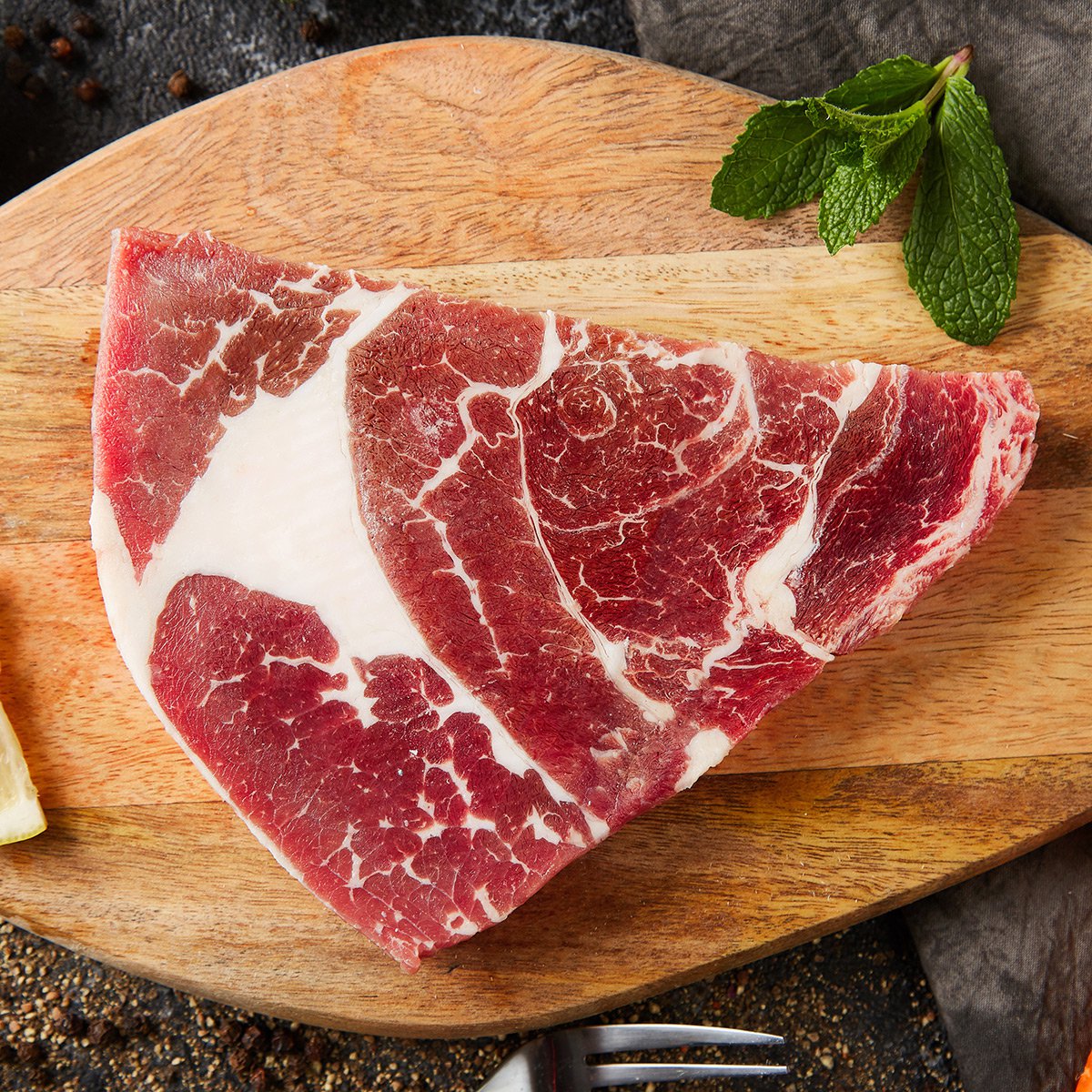 农夫好牛原切美国prime级上脑牛排250g/1盒 生鲜牛肉非腌制