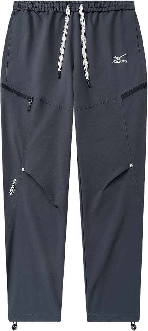 MIZUNO 男式户外秋冬季拼接抽绳软壳裤 登山防风防刮耐磨加绒滑雪长裤 178元