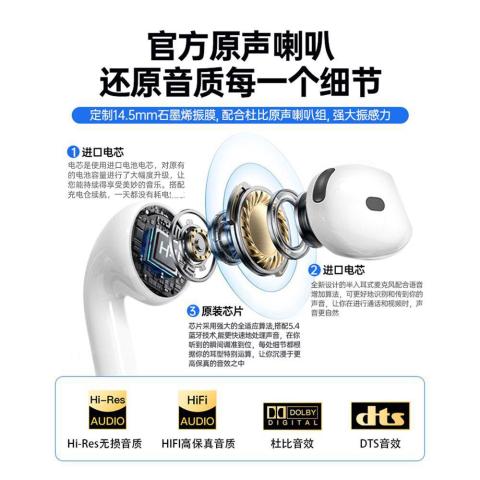 影巨人 【Air4代降噪款】主动降噪蓝牙耳机适配苹果17半入耳phone16通用 图片 5