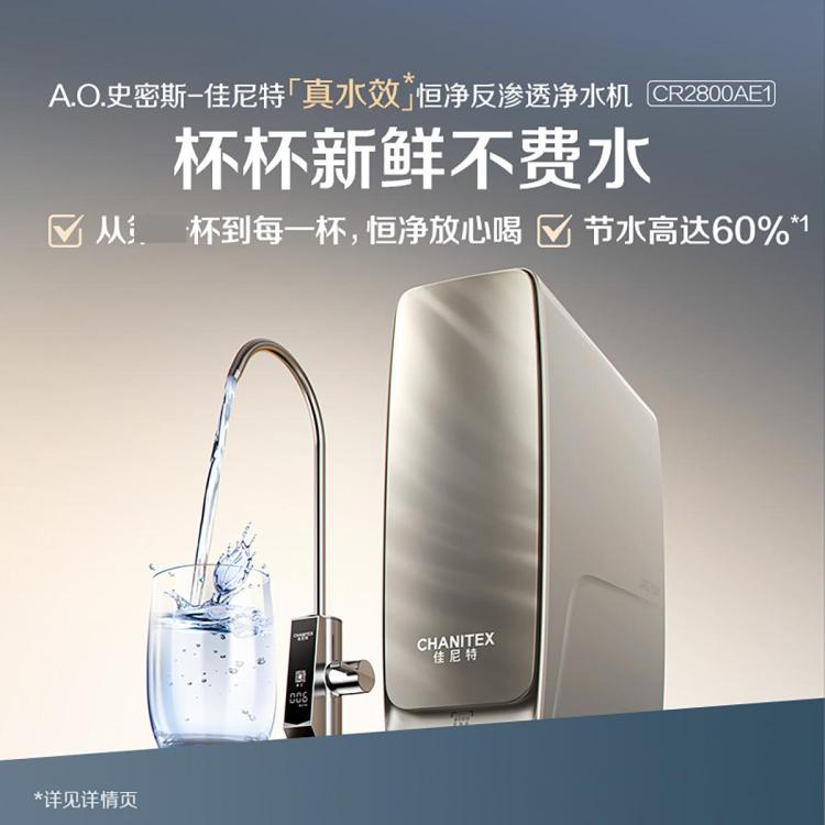 佳尼特 史密斯佳尼特净水器厨下净饮机专利6年RO膜全时高水效CR2800AE1