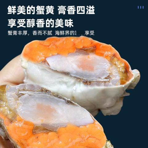 首鲜道 阿曼冷冻兰花蟹 螃蟹野外海捕 活冻梭子蟹 冷冻海产冻品1500g/袋 图片 4