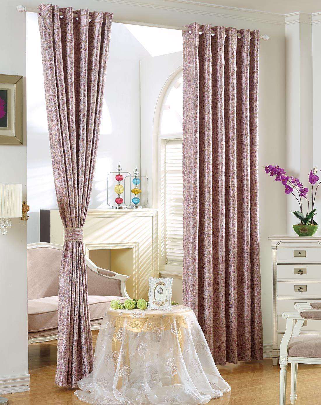 梦幻空间紫色窗帘349x270cm两片