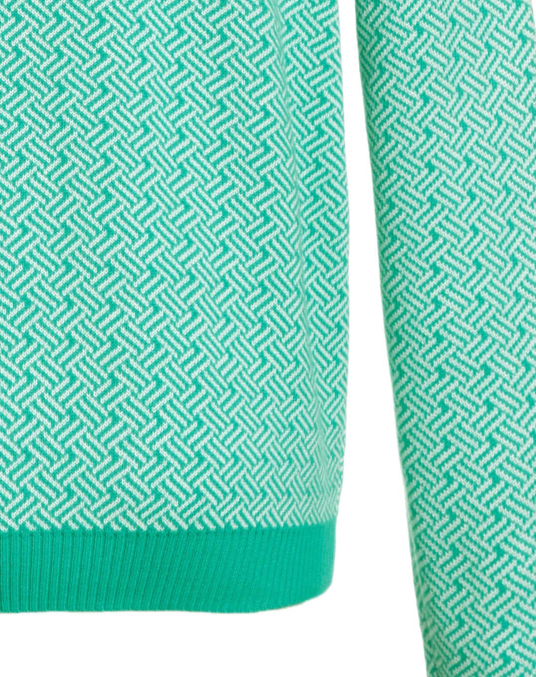 珊瑚绿圆领套头修身毛衣