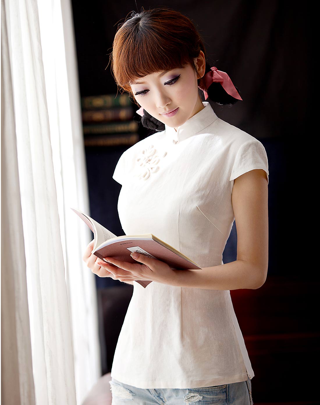 兰花香 棉女士旗袍上衣