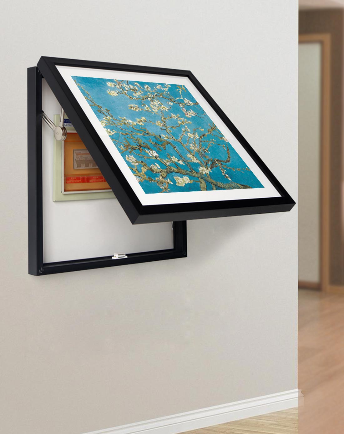 梵高杏花随意停创意电箱画