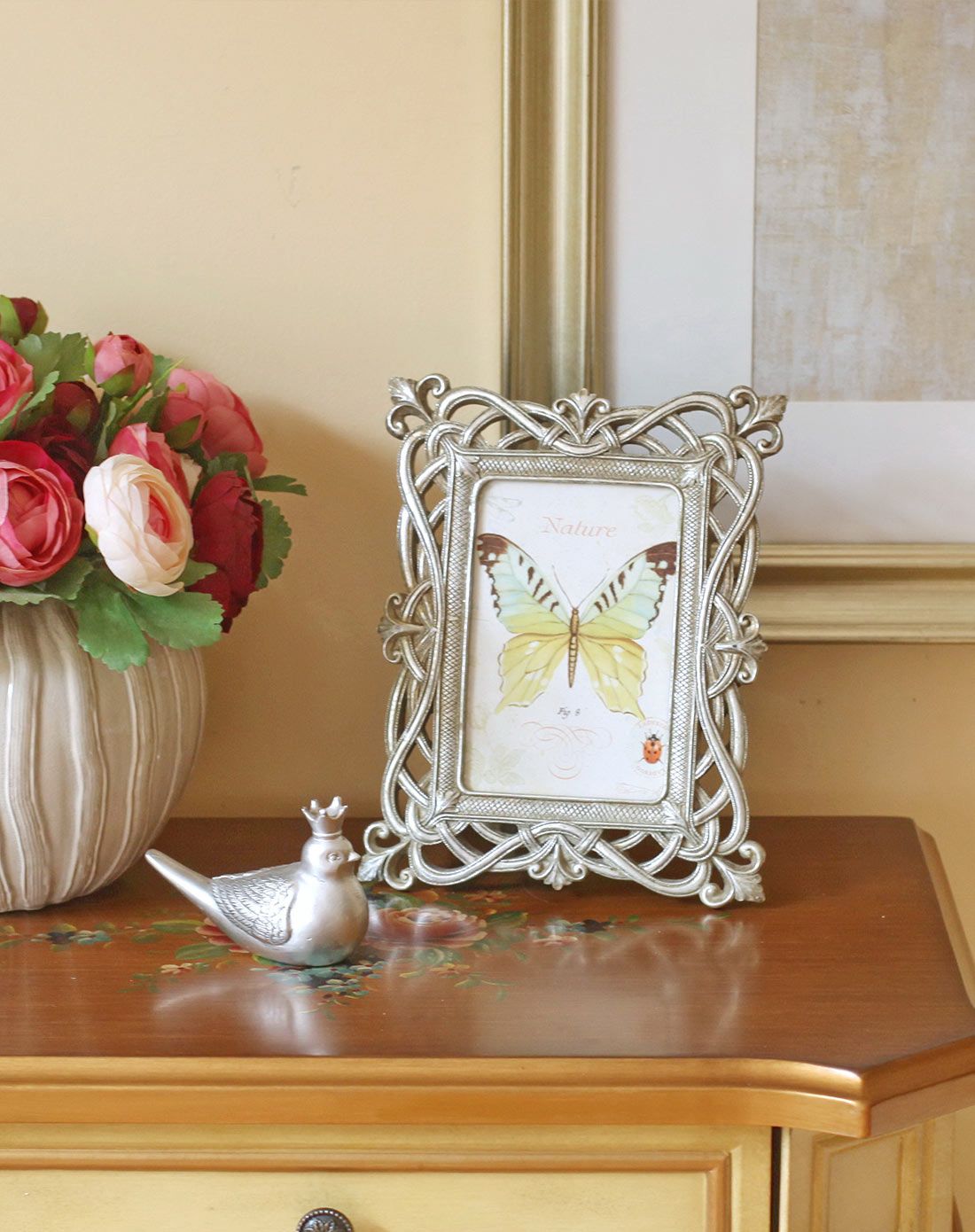 仿镀银精美相框6寸桌面摆台a款