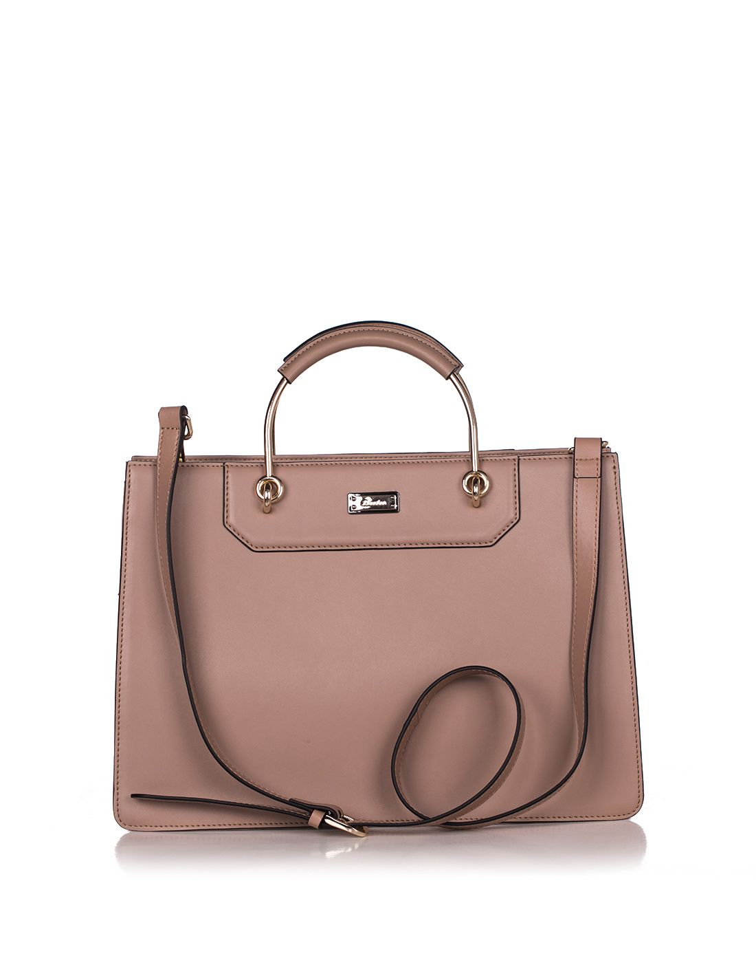 女士新款豆沙色方形牛皮手拎包