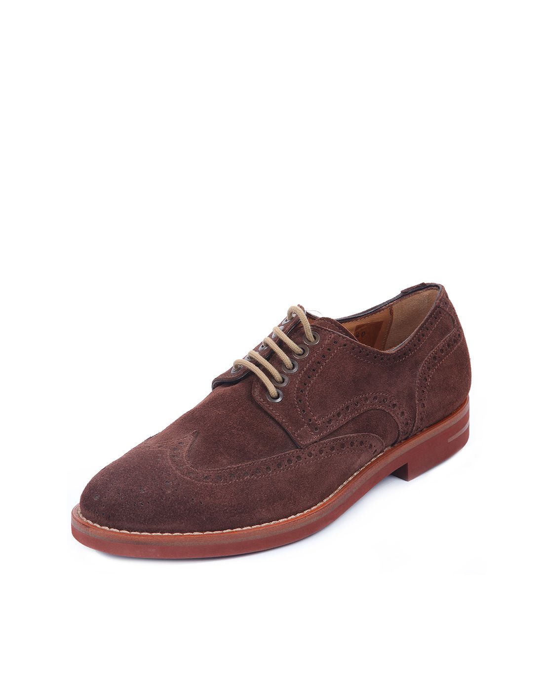 意大利进口男士深棕色磨砂反毛皮休闲鞋