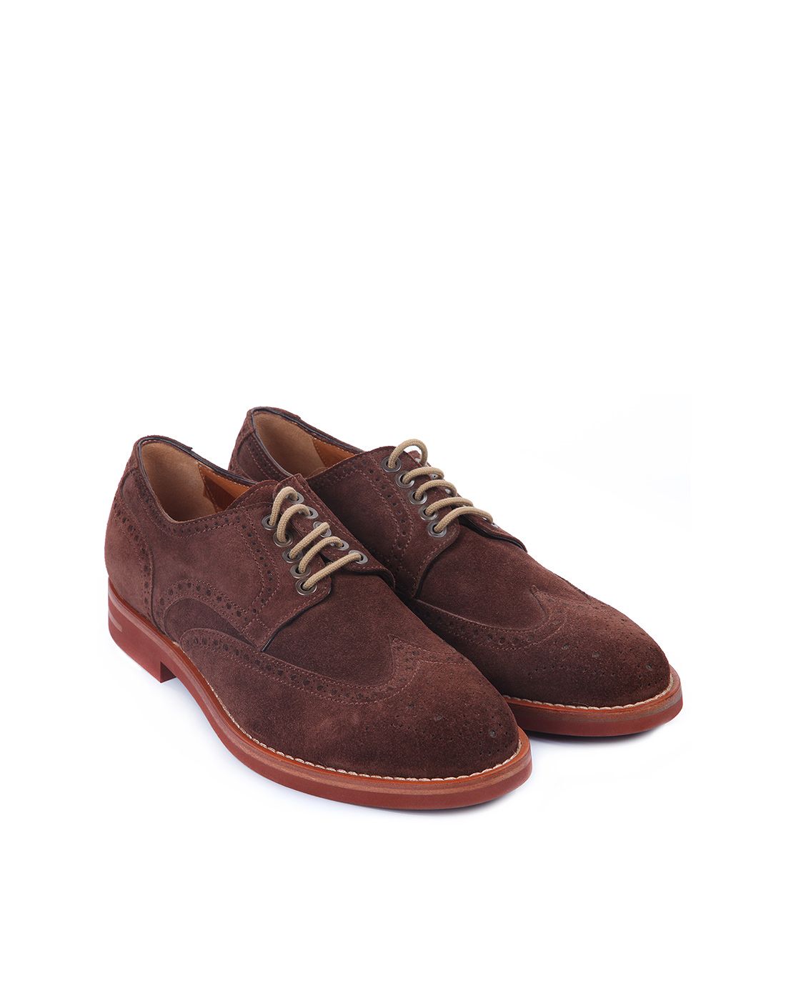 意大利进口男士深棕色磨砂反毛皮休闲鞋