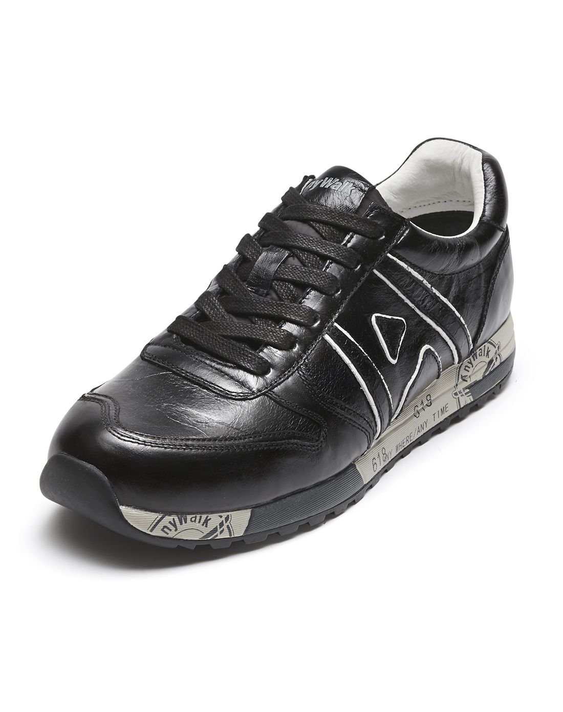 安尼沃克anywalk男2015秋季专柜同款黑色潮流低帮休闲男鞋smb153118b0