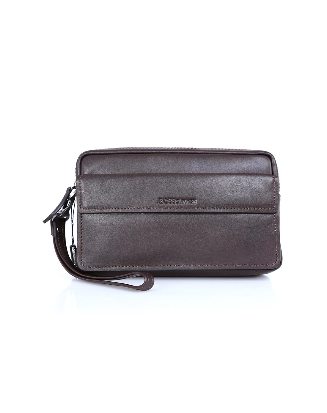 男款深啡色时尚百搭高端经典夹包