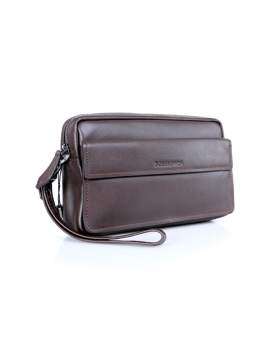 男款深啡色时尚百搭高端经典夹包