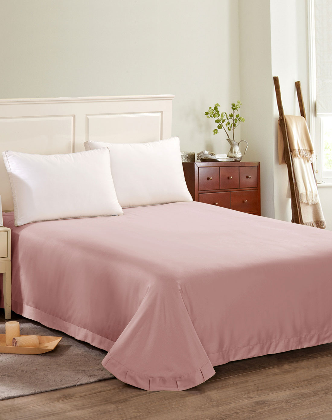 1.5米床美国棉400根贡缎床单暗晶