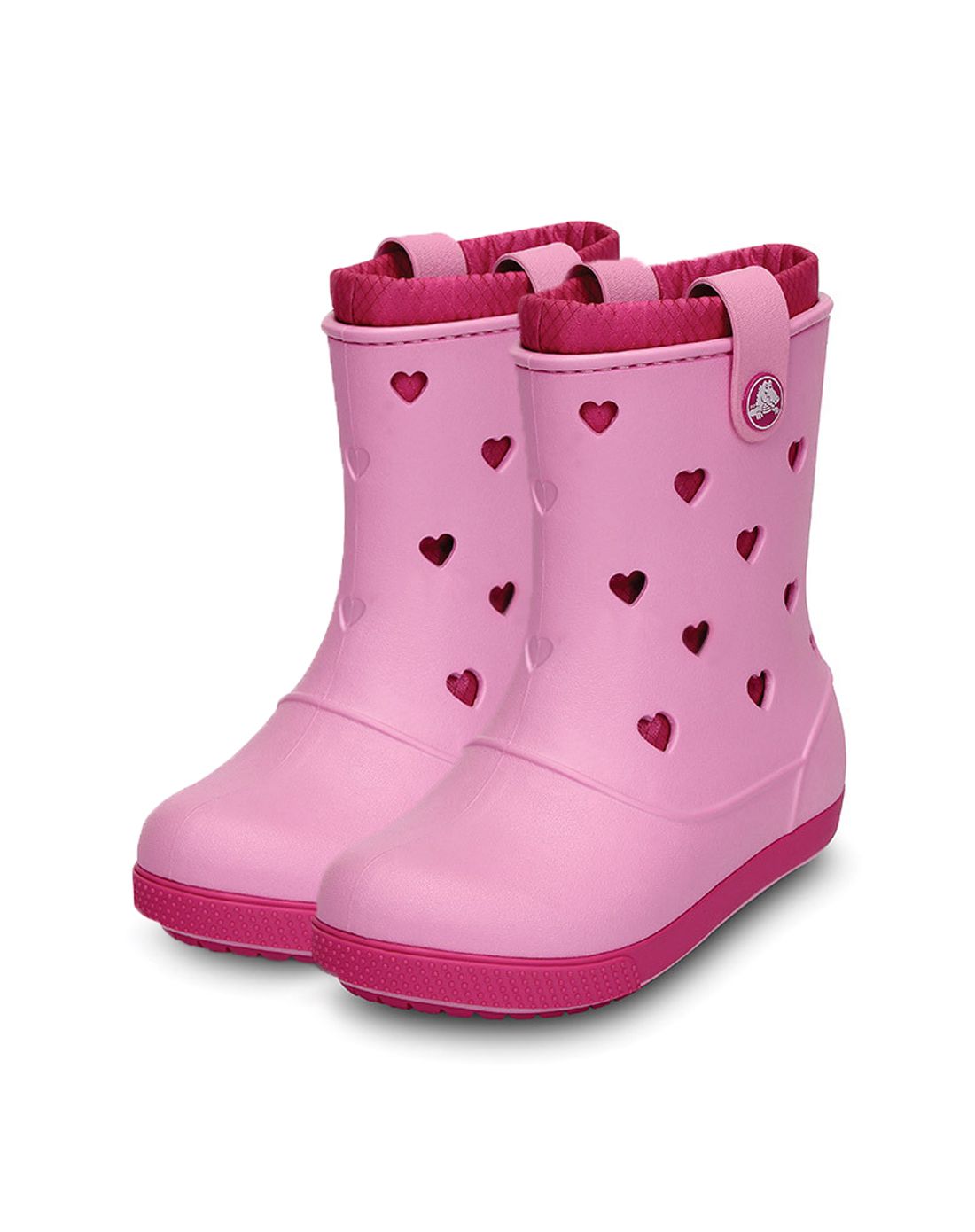 女童肉粉色/紫红色色卡骆班艾丽甜心童靴
