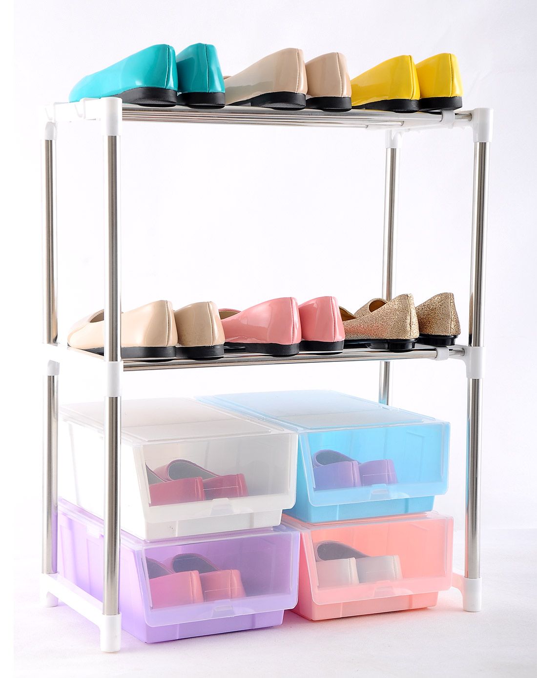 高档双层多功能不锈钢伸缩厨房置物架